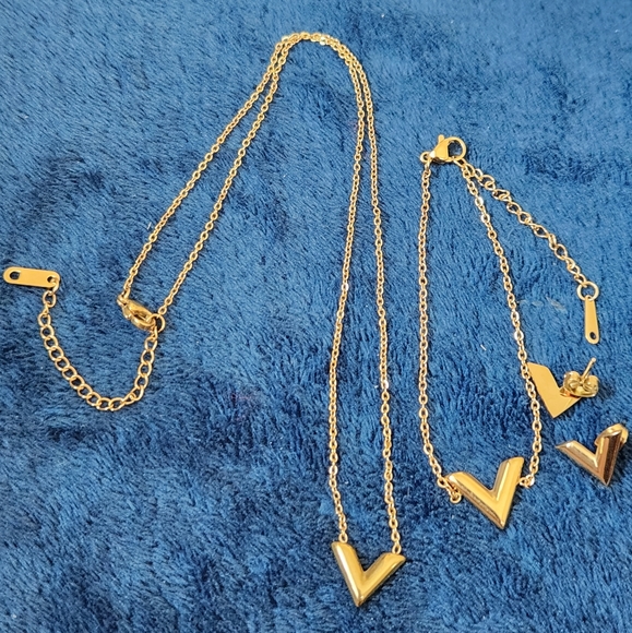 loui volt⚡️necklace/earrings/bracelet jewelry set*new - Picture 5 of 6